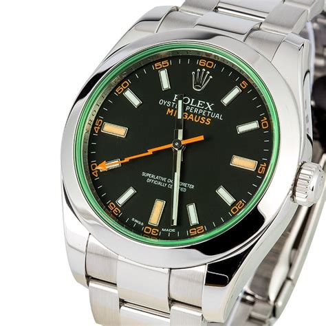 rolex milgauss verde|rolex milgauss 11640 price.